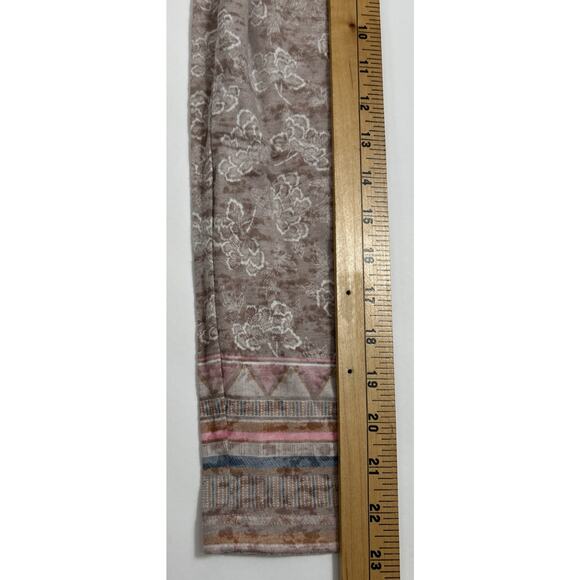 PrAna Women Small Lottie L/S Burnout Top Floral Print Made In USA Pink Purple - Picture 9 of 9